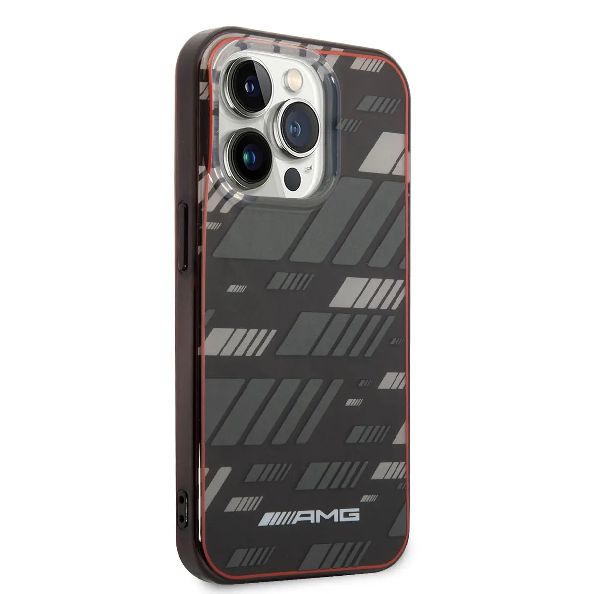 iPhone 14 Pro Şeffaf Çift Katmanlı Grafik Desenli Kılıf - AMG
