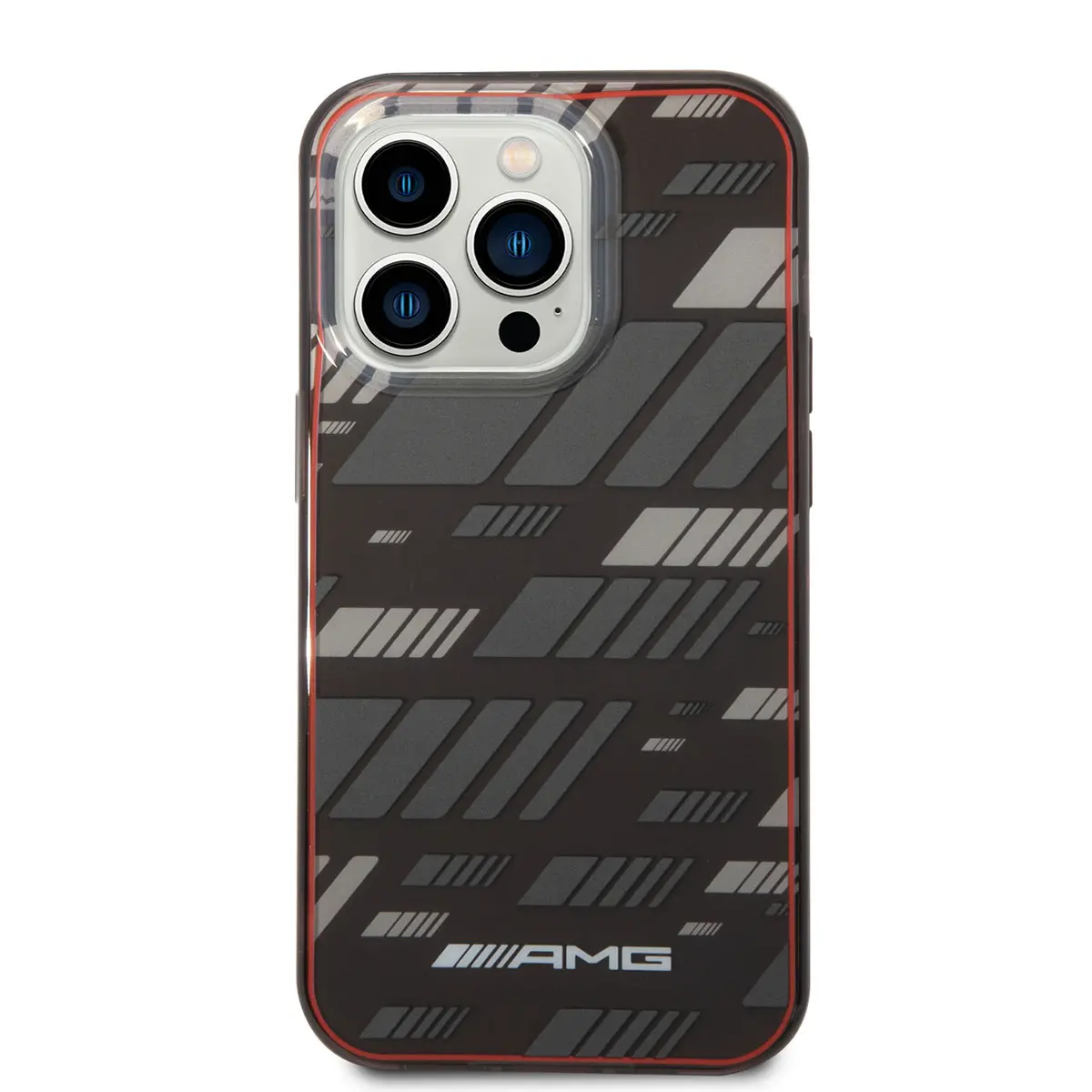 iPhone 14 Pro Şeffaf Çift Katmanlı Grafik Desenli Kılıf - AMG