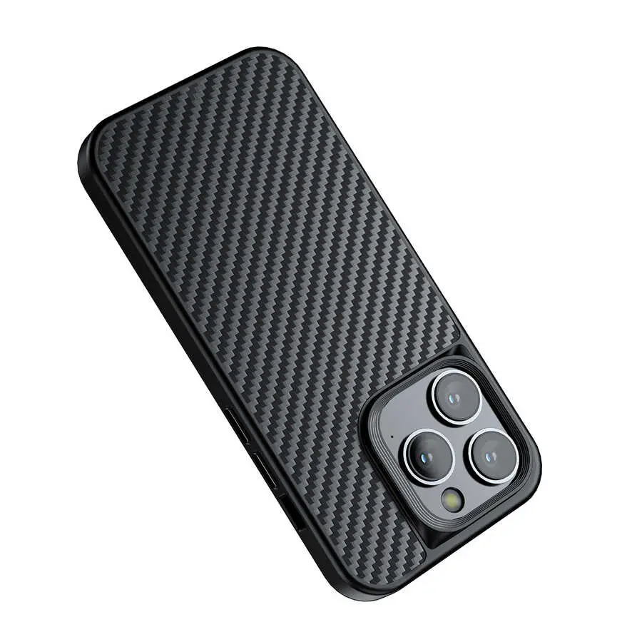 iPhone 14 Pro MagSafe Uyumlu Aramid Karbon Fiber Kılıf - Wlons Radison