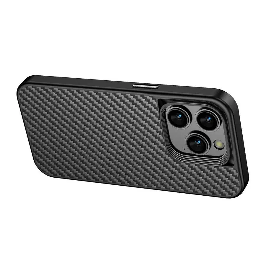 iPhone 14 Pro MagSafe Uyumlu Aramid Karbon Fiber Kılıf - Wlons Radison