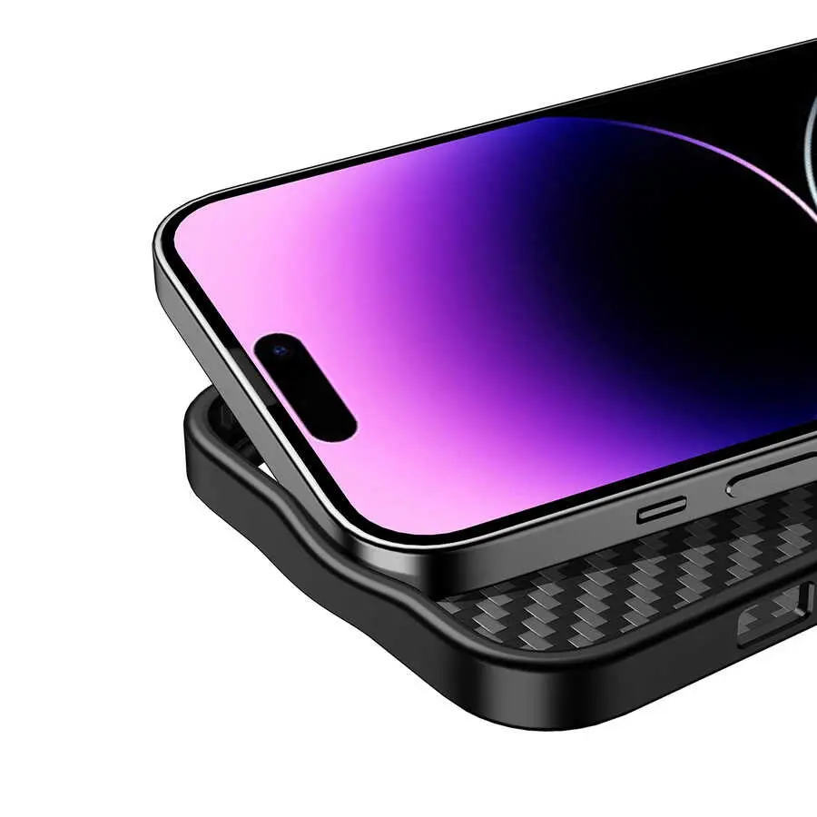 iPhone 14 Pro MagSafe Uyumlu Aramid Karbon Fiber Kılıf - Wlons Radison