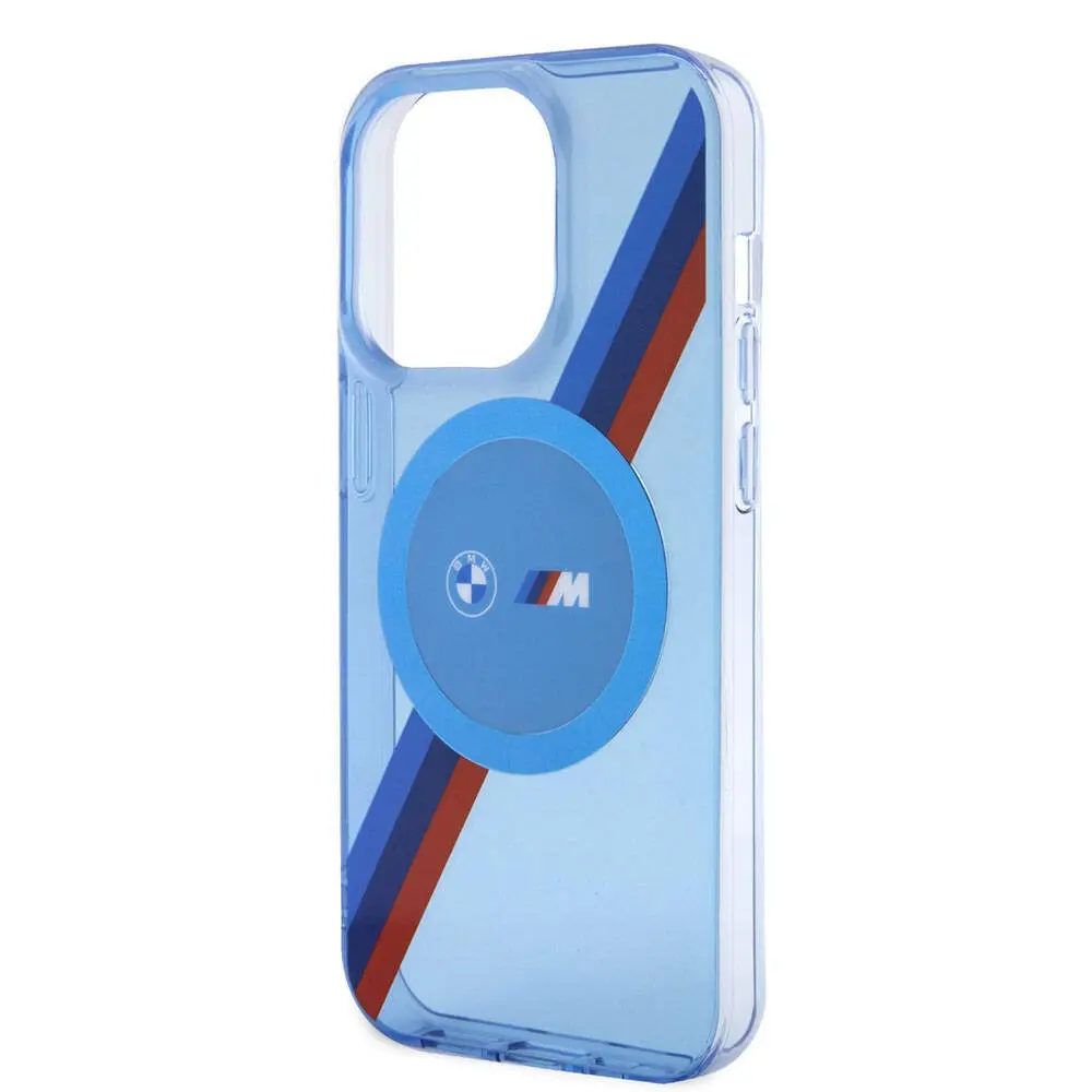 iPhone 14 Pro MagSafe Uyumlu Şeffaf Kılıf - BMW M Tricolor