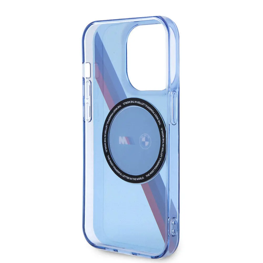 iPhone 14 Pro MagSafe Uyumlu Şeffaf Kılıf - BMW M Tricolor