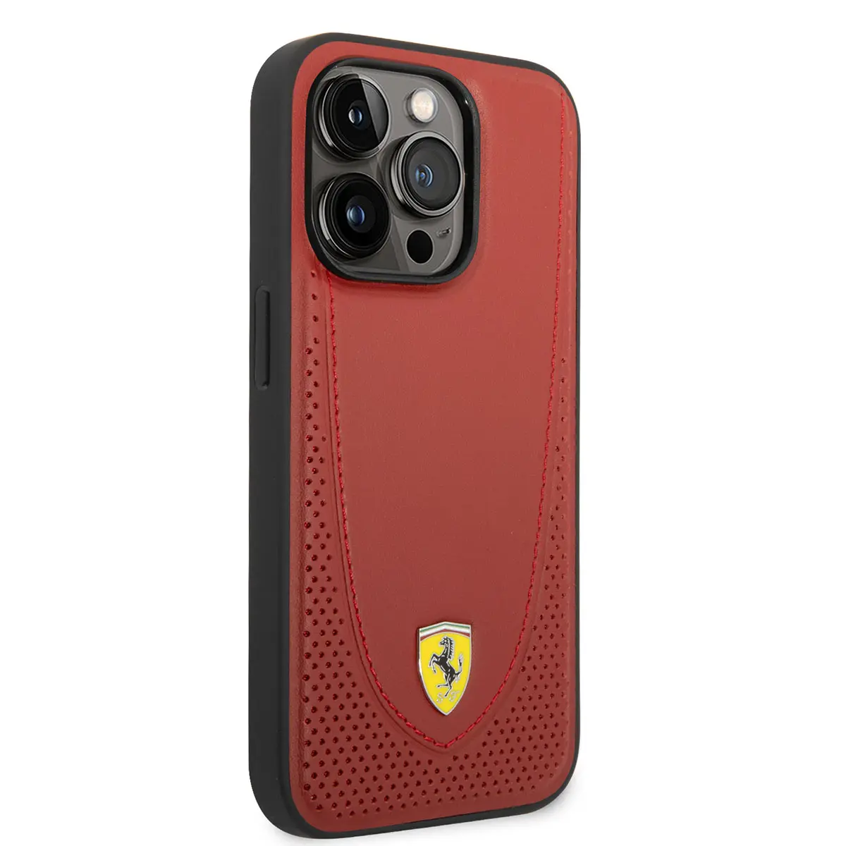 iPhone 14 Pro MagSafe Uyumlu Delikli Deri Kılıf - Ferrari