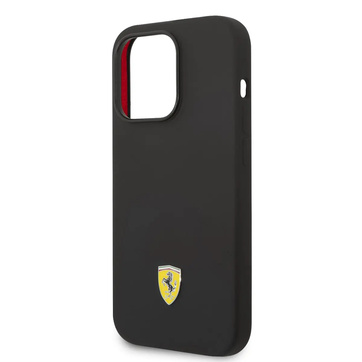 iPhone 14 Pro MagSafe Uyumlu Silikon Kılıf - Ferrari Metal Logo