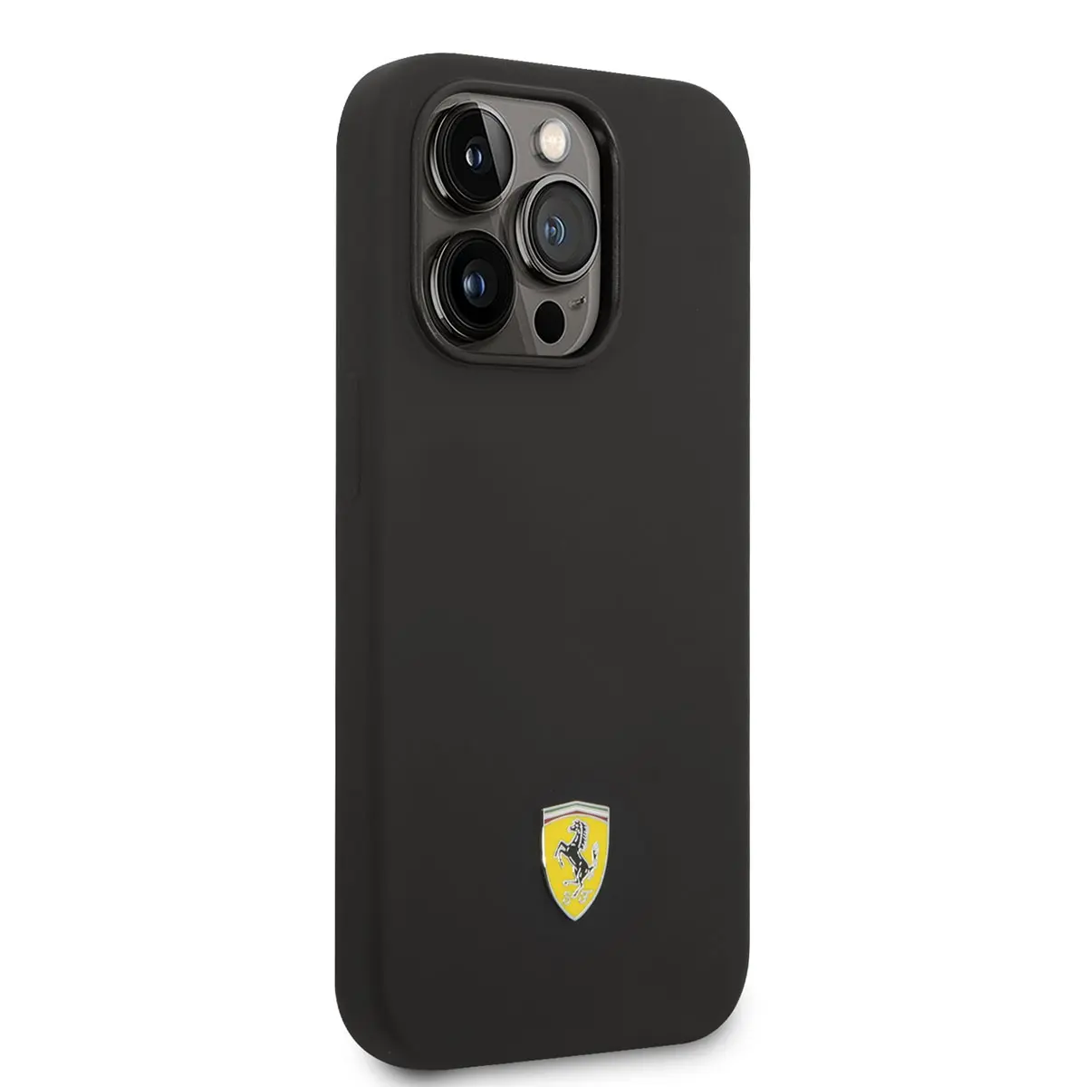 iPhone 14 Pro MagSafe Uyumlu Silikon Kılıf - Ferrari Metal Logo