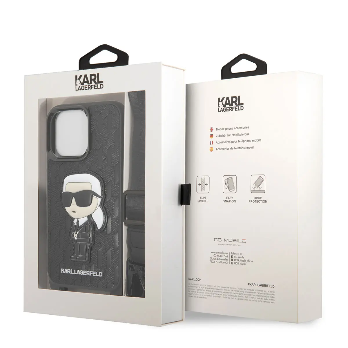 iPhone 14 Pro Boyun Askılı Karl Dizayn Kılıf - Karl Lagerfeld