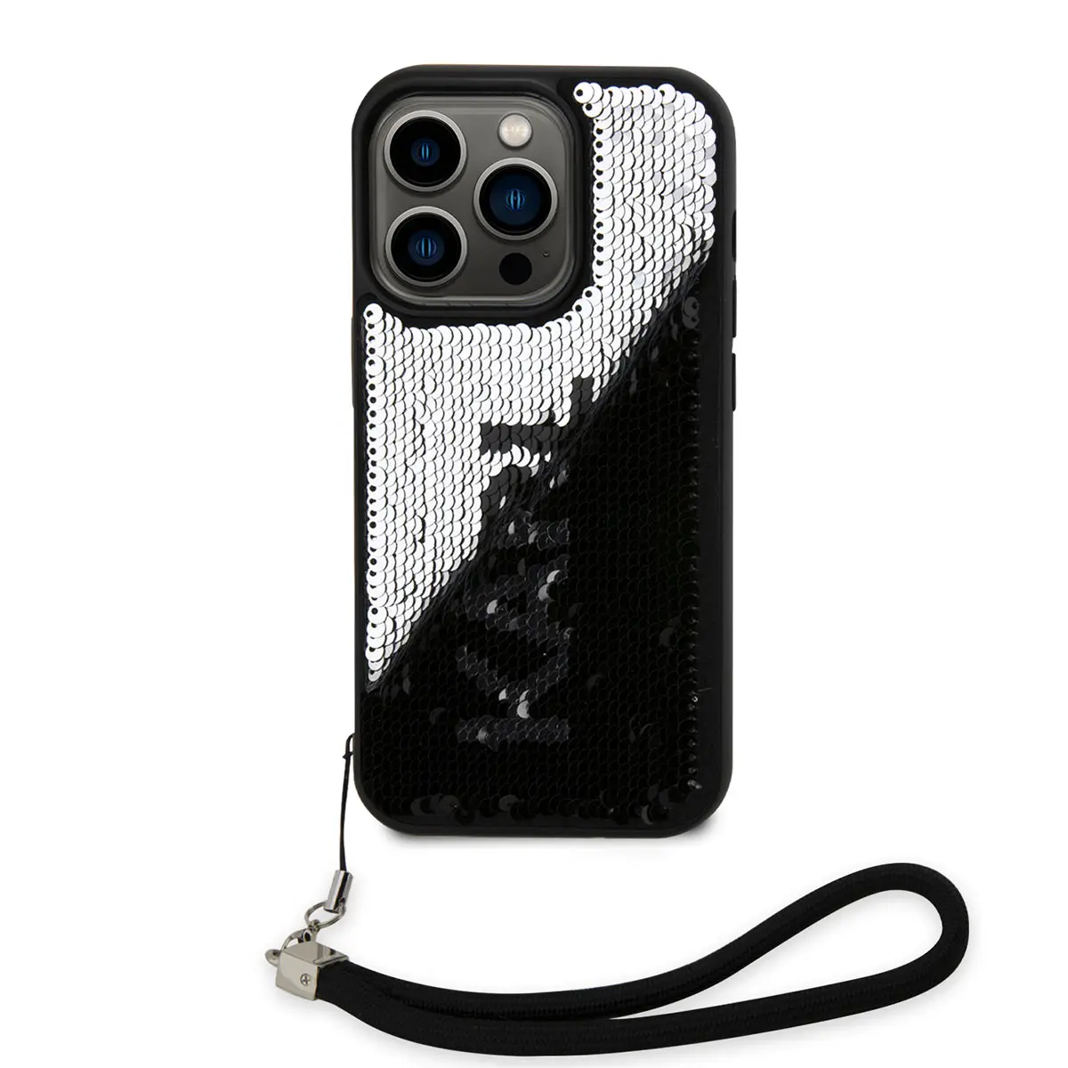 iPhone 14 Pro El Askılı Hareketli Pullu Kılıf - Karl Lagerfeld