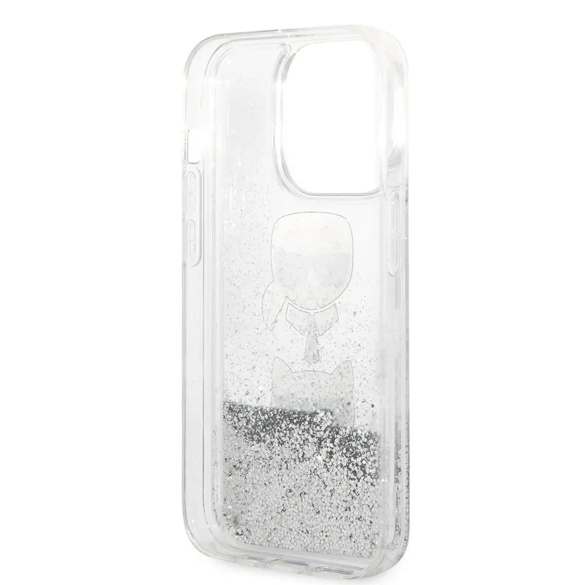 iPhone 14 Pro Sıvılı Simli Kılıf - Karl Lagerfeld K&C Head