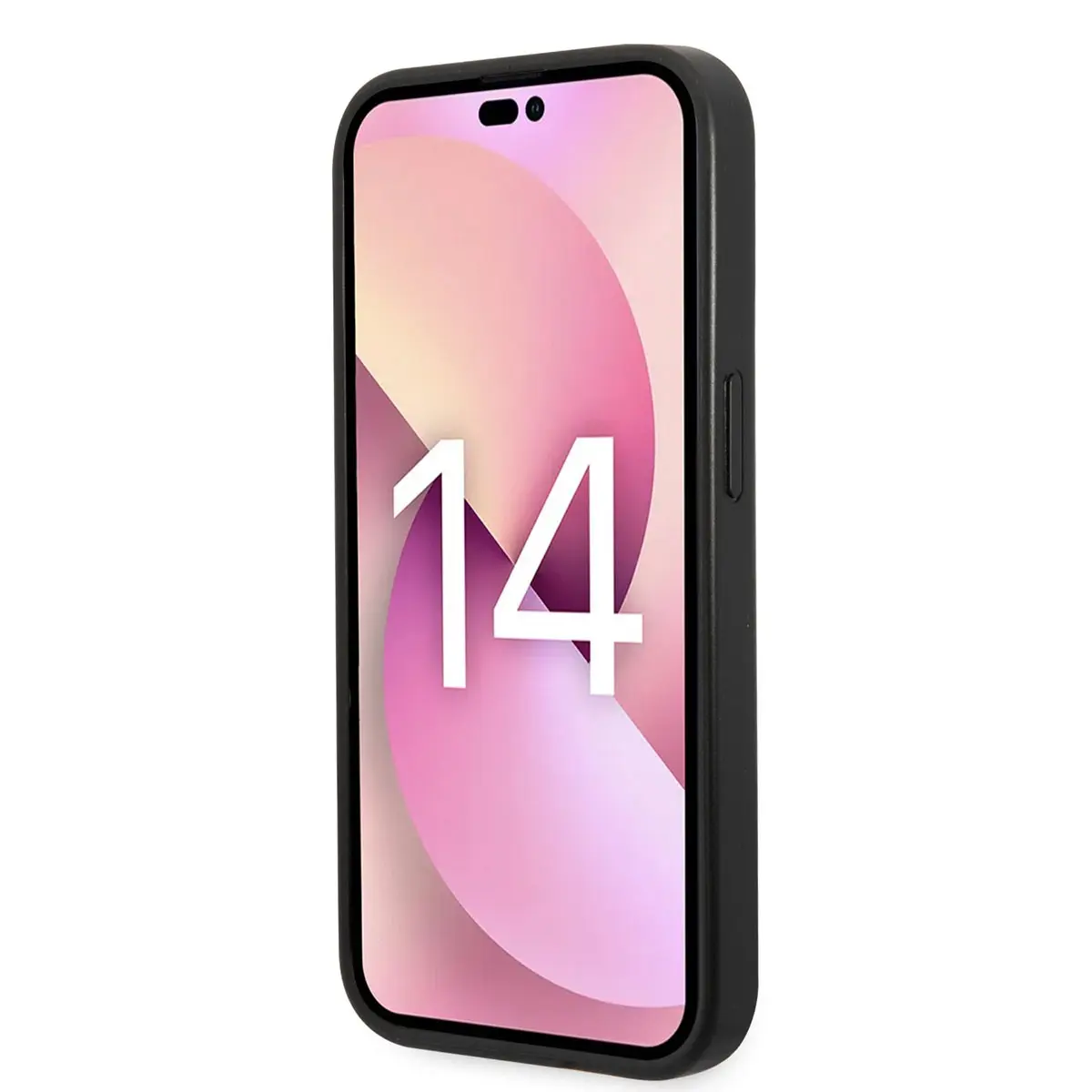 iPhone 14 Pro Suni Deri Logolu Kılıf - Karl Lagerfeld