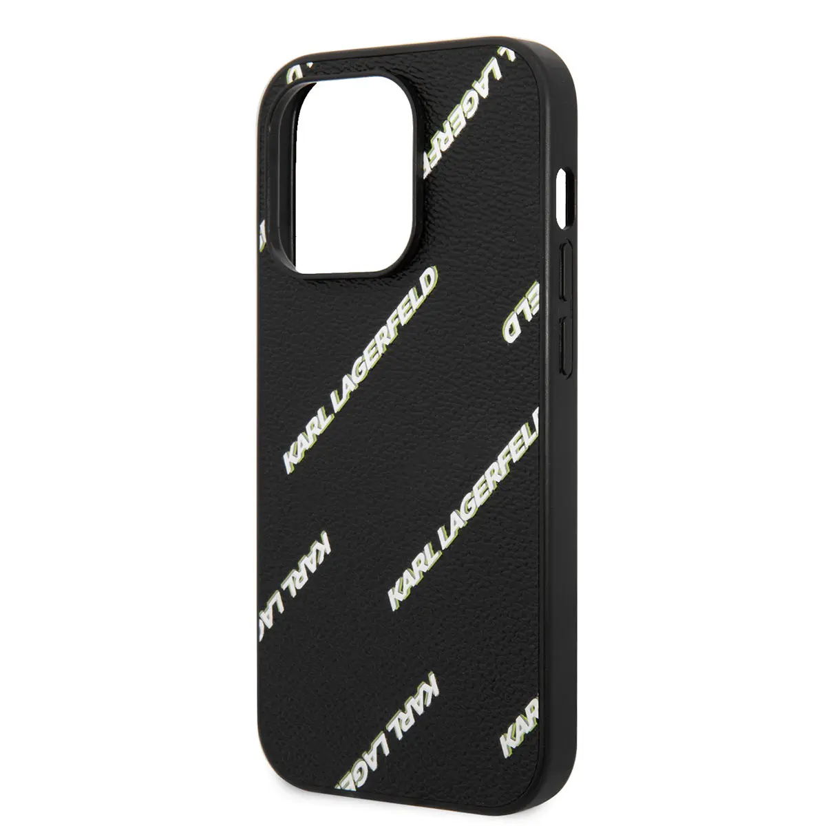 iPhone 14 Pro Suni Deri Logolu Kılıf - Karl Lagerfeld