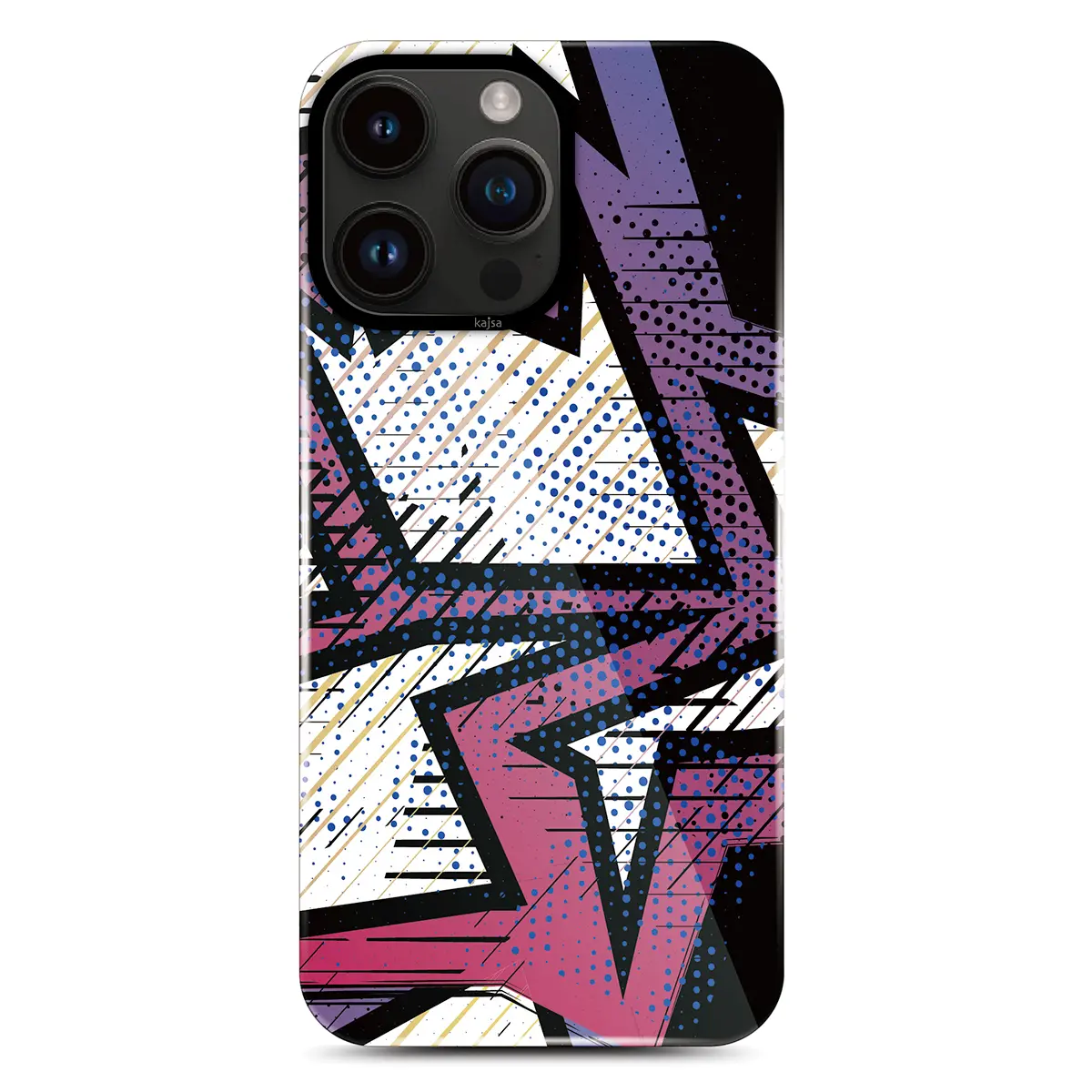 iPhone 14 Pro HD Desenli Kılıf - Kajsa Shield Plus Grafiti Serisi