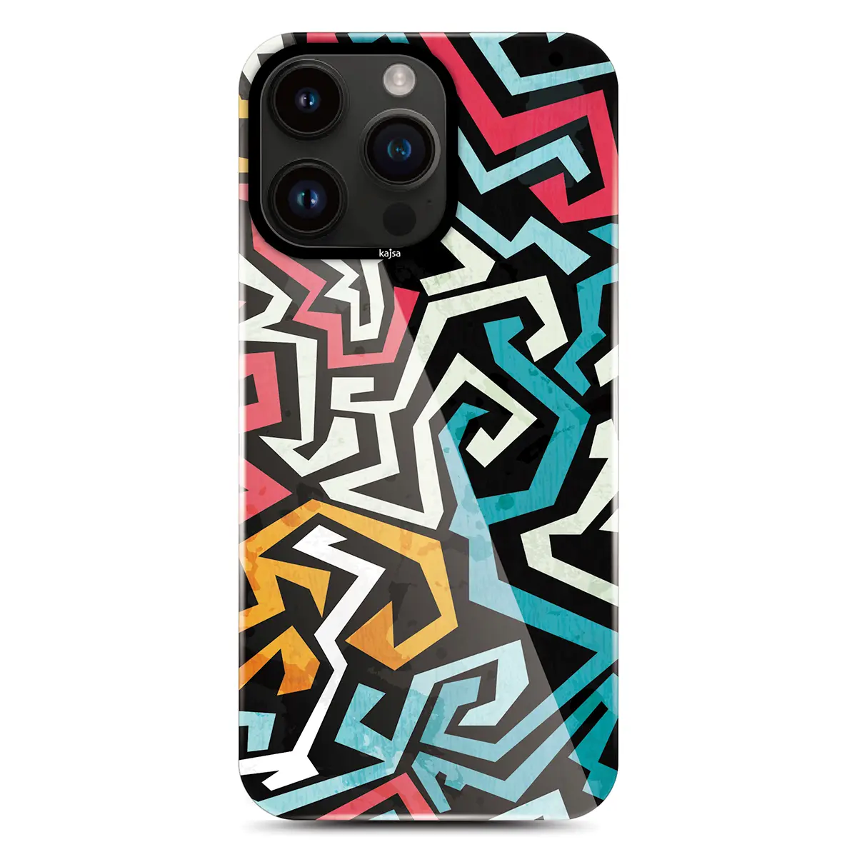 iPhone 14 Pro HD Desenli Kılıf - Kajsa Shield Plus Grafiti Serisi