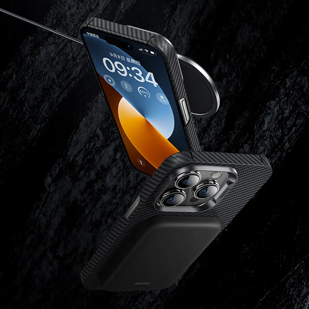 iPhone 14 Pro MagSafe Uyumlu Kevlar Kılıf - Benks 600D Essential