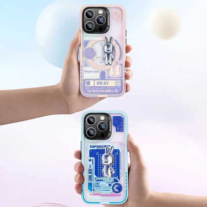 iPhone 14 Pro MagSafe Uyumlu Tavşan Desenli Kılıf - Benks Casebang Rabbit