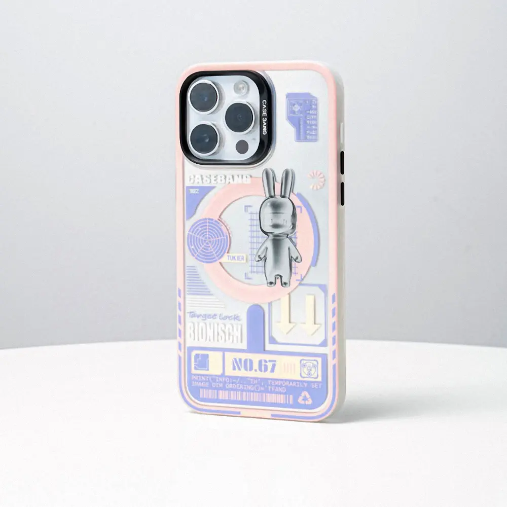 iPhone 14 Pro MagSafe Uyumlu Tavşan Desenli Kılıf - Benks Casebang Rabbit