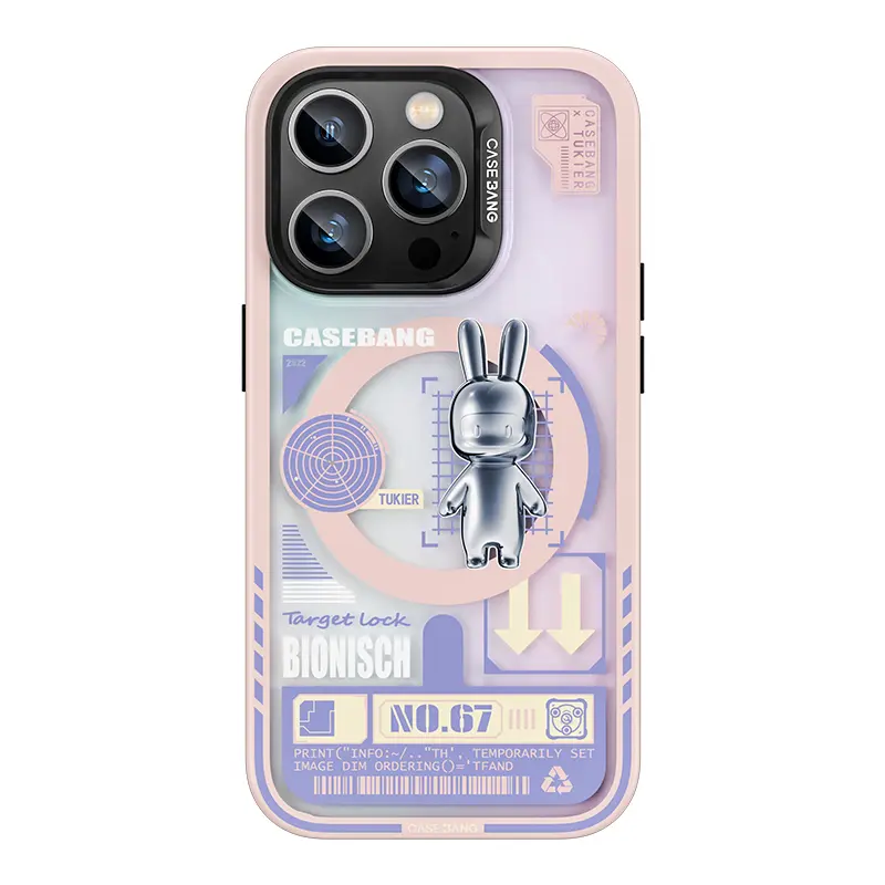 iPhone 14 Pro MagSafe Uyumlu Tavşan Desenli Kılıf - Benks Casebang Rabbit