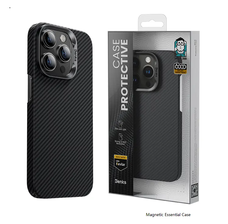 iPhone 14 Pro MagSafe Uyumlu Kevlar Kılıf - Benks 600D Essential