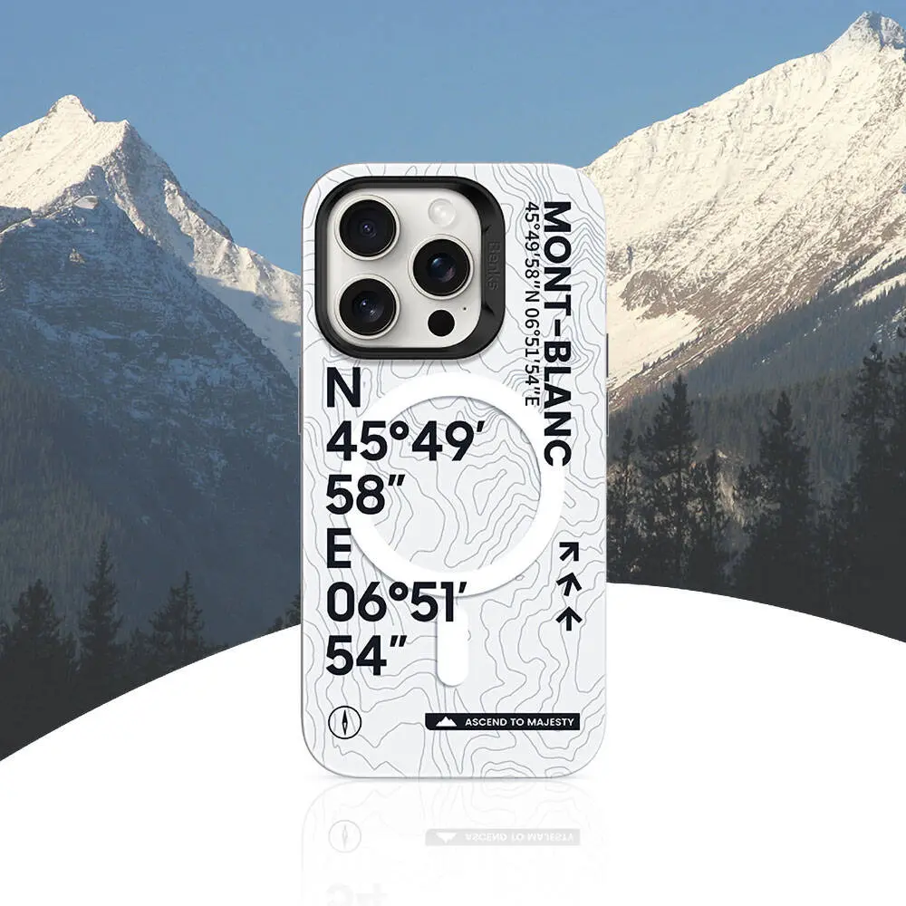 iPhone 14 Pro MagSafe Uyumlu Koordinat Desenli Kılıf - Benks Summit