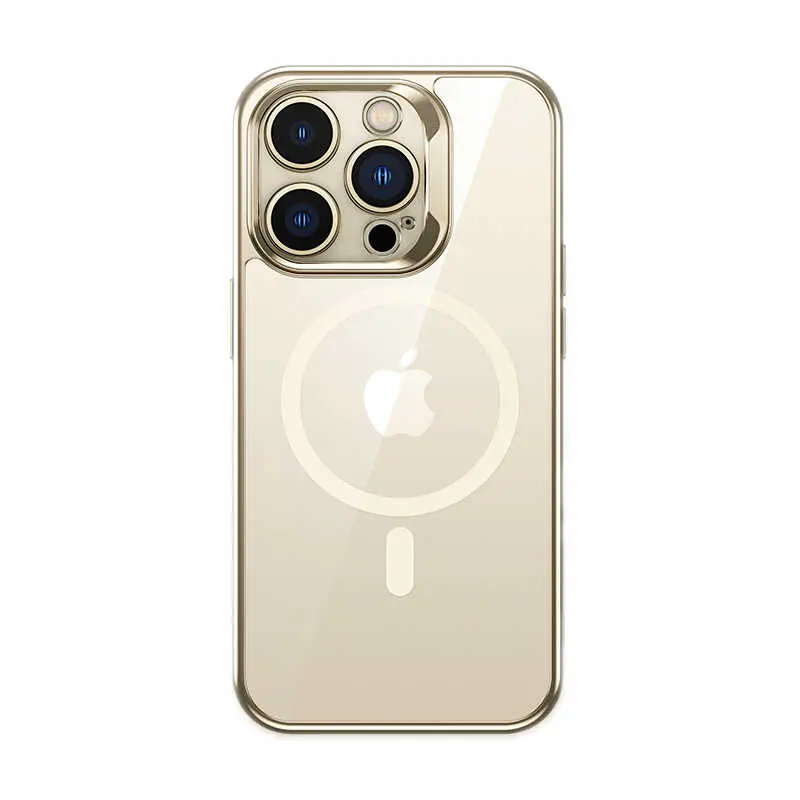 iPhone 14 Pro MagSafe Uyumlu Cam Arka Yüzeyli Kılıf - Benks Electroplated