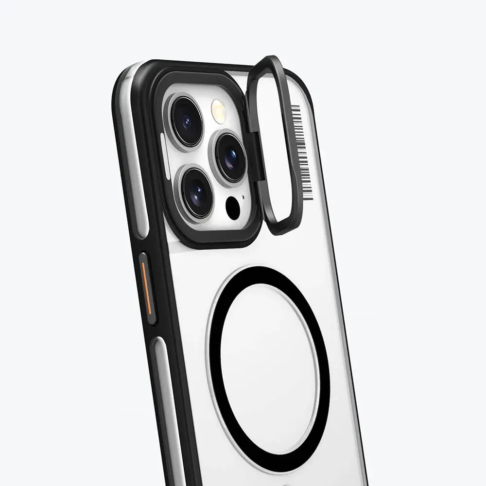 Apple iPhone 14 Pro Kılıf M-safe Şarj Özellikli Sararma Önleyici Youngkit Crystal Grid Kapak