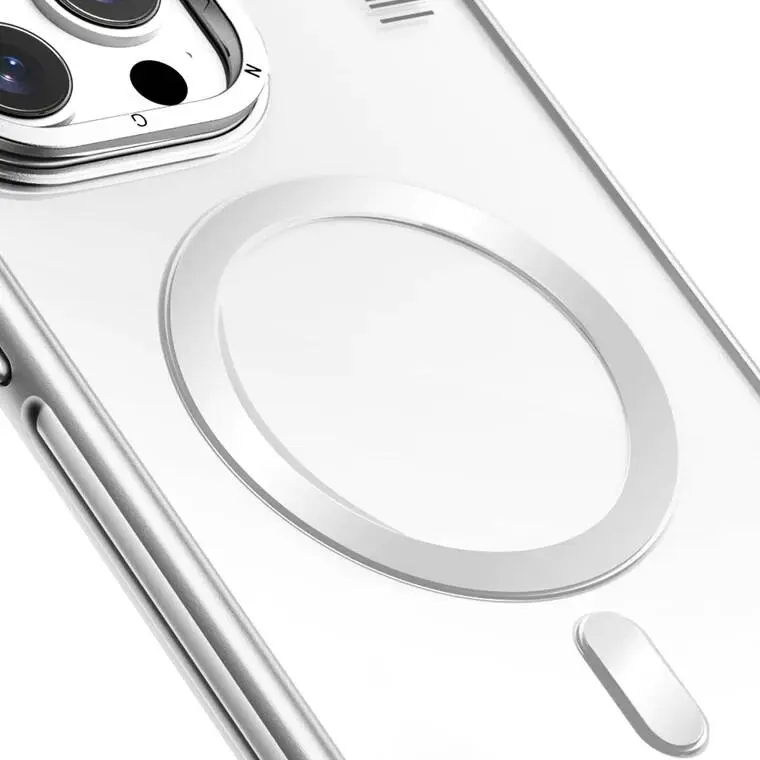 Apple iPhone 14 Pro Kılıf M-safe Şarj Özellikli Sararma Önleyici Youngkit Crystal Grid Kapak