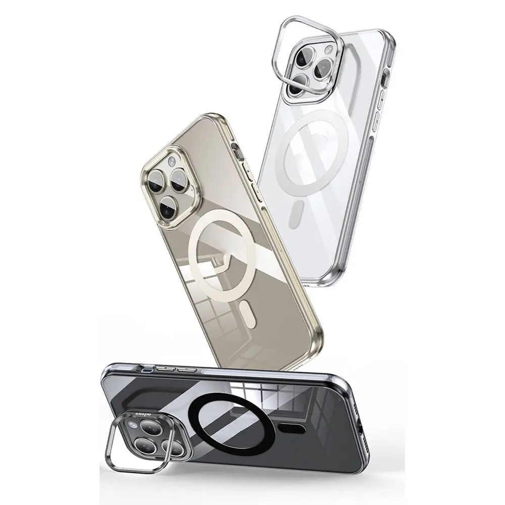 iPhone 14 Pro MagSafe Uyumlu Standlı Şeffaf Kılıf - Wlons Efsane