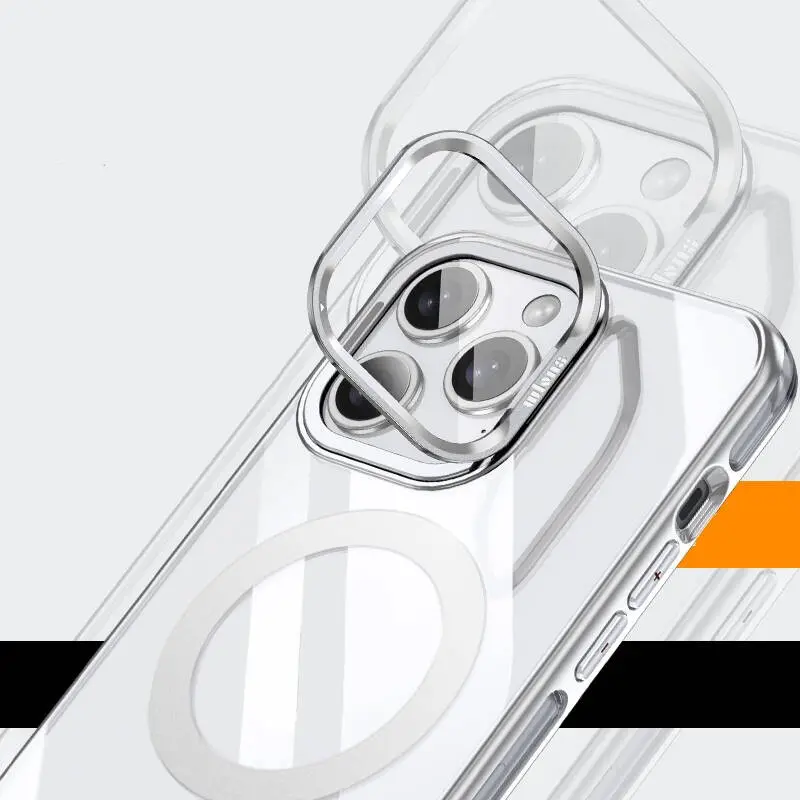 iPhone 14 Pro MagSafe Uyumlu Standlı Şeffaf Kılıf - Wlons Efsane