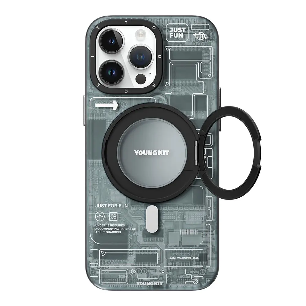 iPhone 14 Pro MagSafe Uyumlu 360° Standlı Kılıf - Youngkit Technology