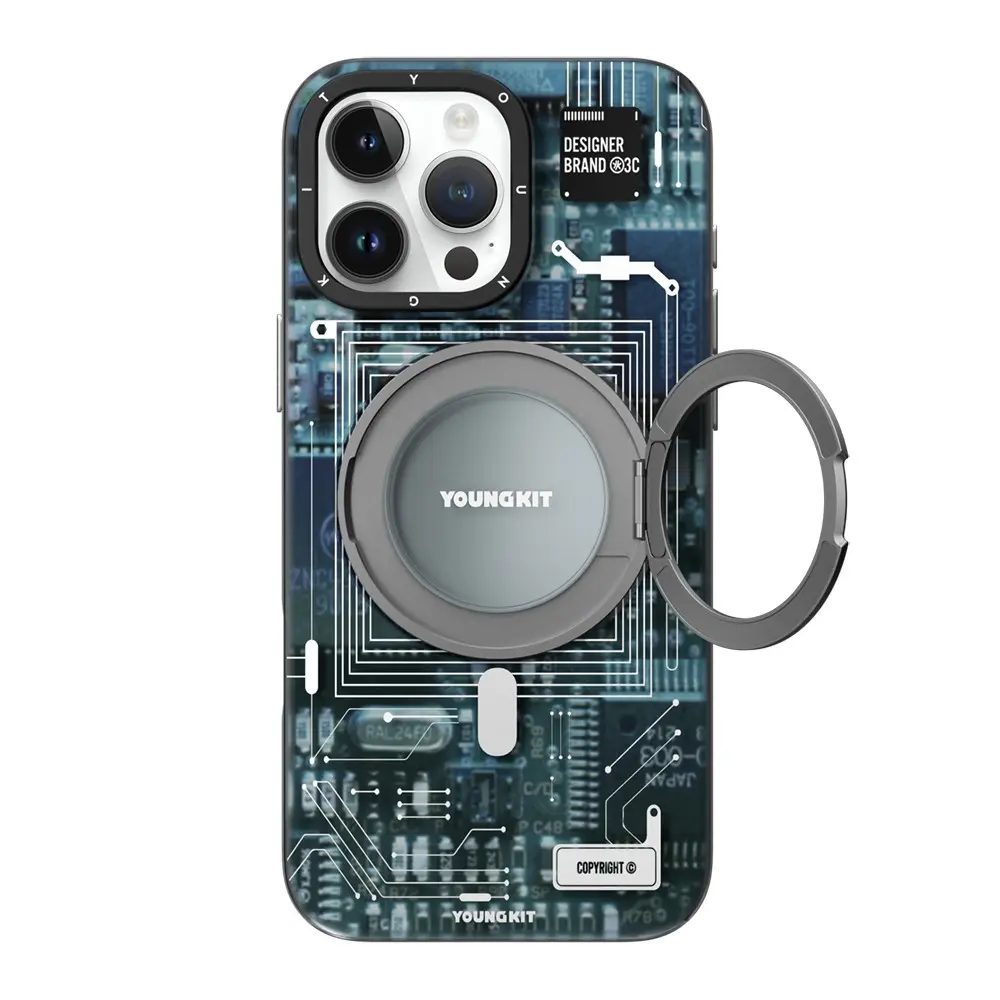 iPhone 14 Pro MagSafe Uyumlu 360° Standlı Kılıf - Youngkit Technology