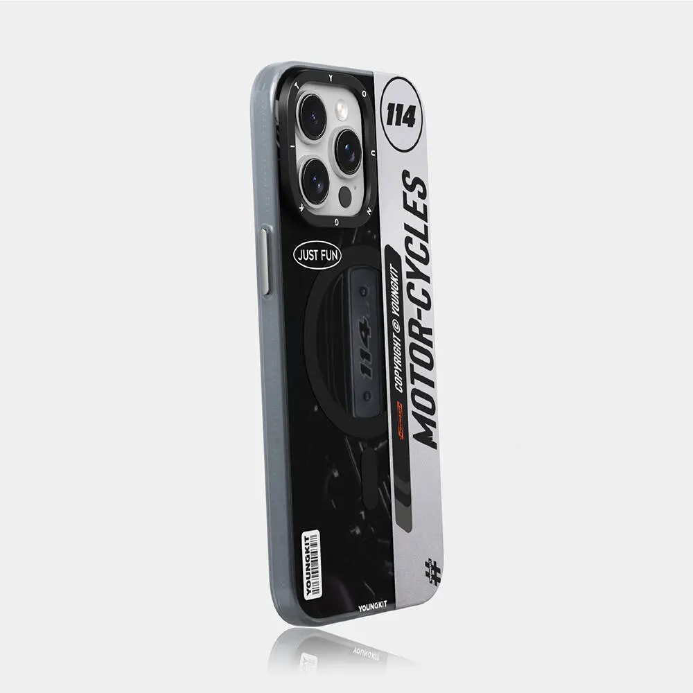 iPhone 14 Pro MagSafe Uyumlu Kılıf - Youngkit Motorcycle Legend