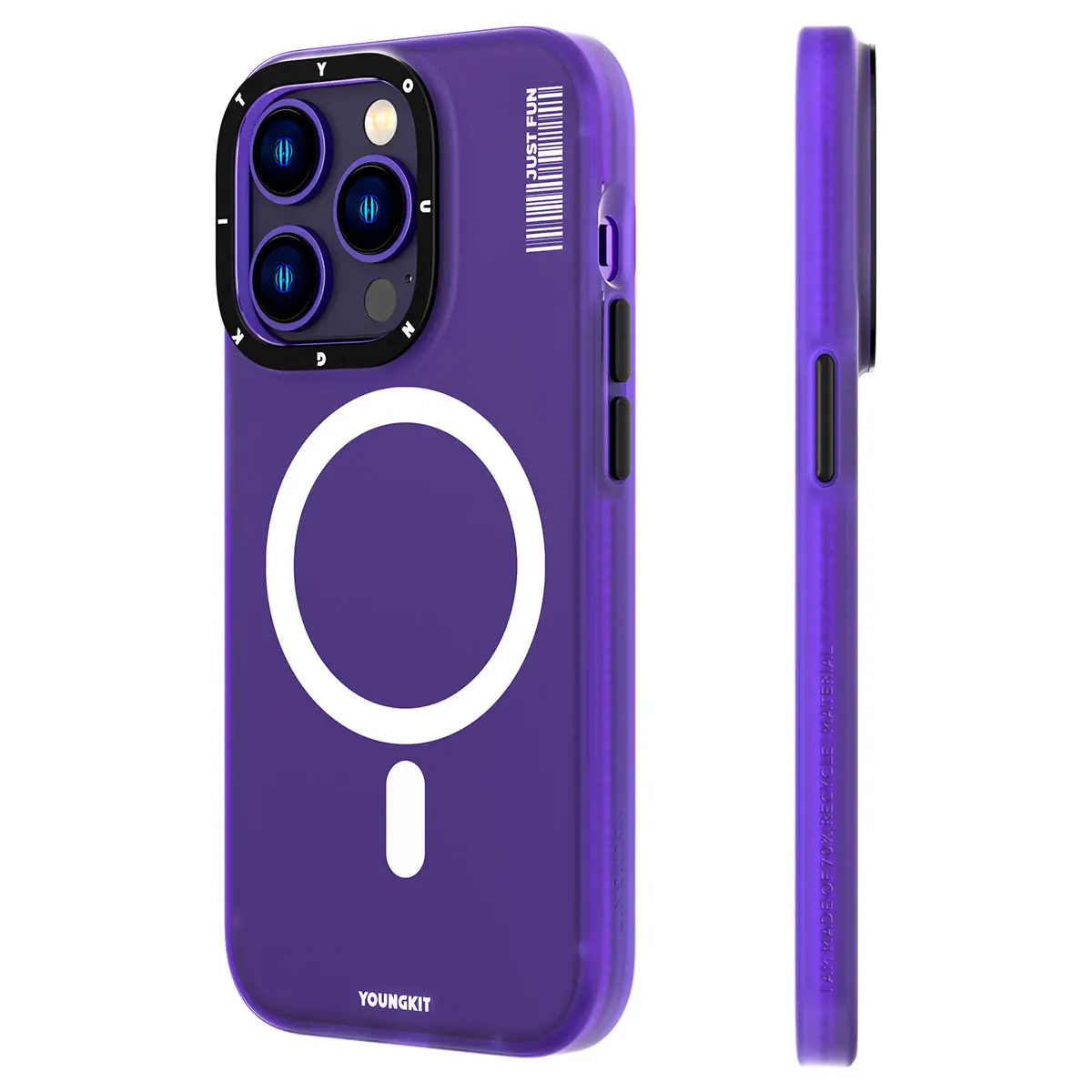 iPhone 14 Pro MagSafe Uyumlu Şeffaf Kılıf - Youngkit Colored Sand