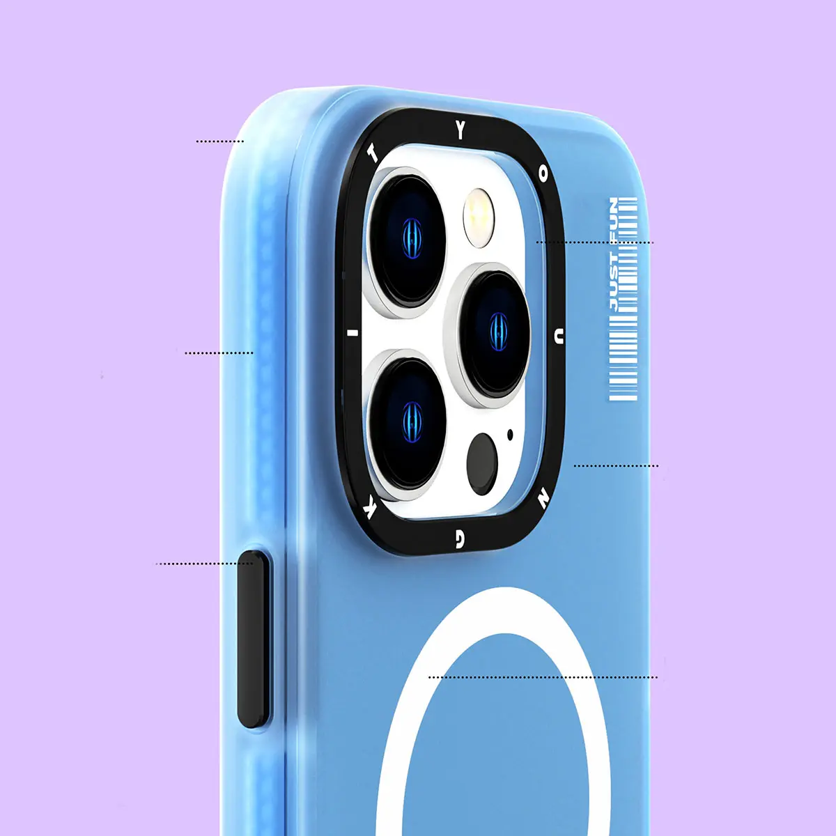 iPhone 14 Pro MagSafe Uyumlu Şeffaf Kılıf - Youngkit Colored Sand