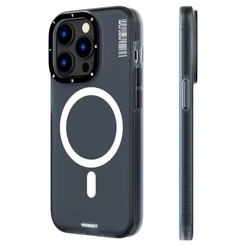 iPhone 14 Pro MagSafe Uyumlu Şeffaf Kılıf - Youngkit Colored Sand