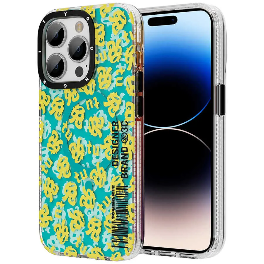 iPhone 14 Pro MagSafe Uyumlu Desenli Kılıf - Youngkit Rabbit Serisi