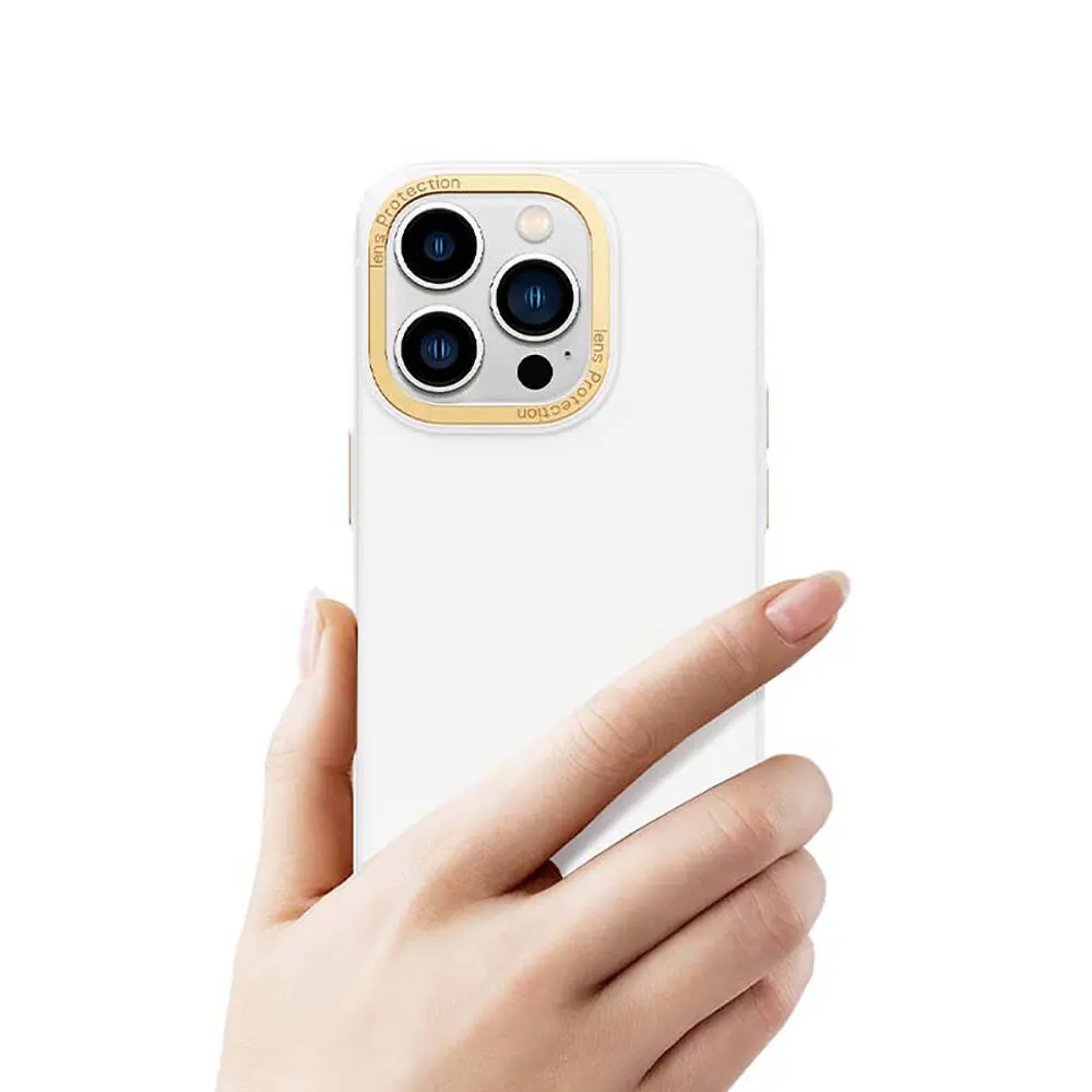 iPhone 14 Pro Metal Kamera Çerçeveli Kılıf - Recci Glaze Serisi