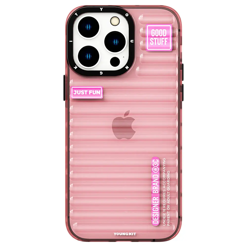 iPhone 14 Pro Şeffaf Renkli Kılıf - YoungKit Fluorite Serisi