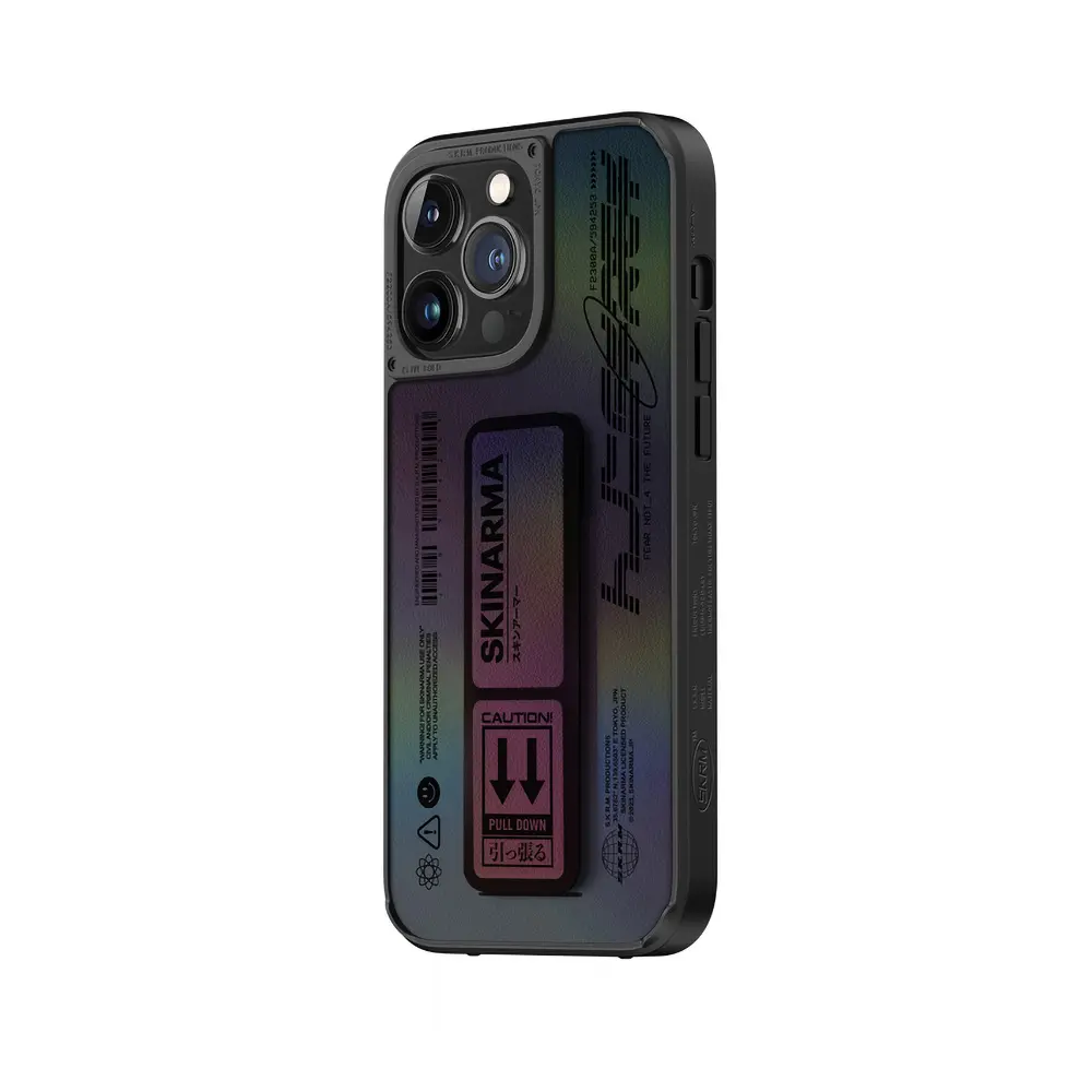 iPhone 14 Pro Standlı Deri Görünümlü Kılıf - Skinarma Kira Kobai