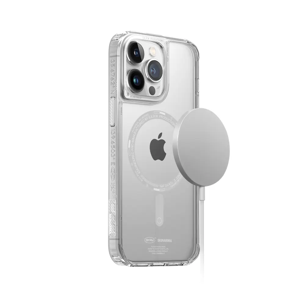 iPhone 14 Pro MagSafe Uyumlu Şeffaf Airbag Kılıf - Skinarma Saido