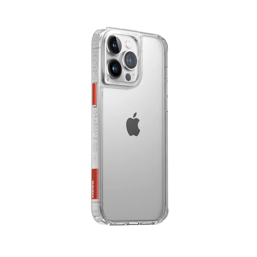 iPhone 14 Pro Şeffaf Airbag Tasarımlı Kılıf - Skinarma Saido