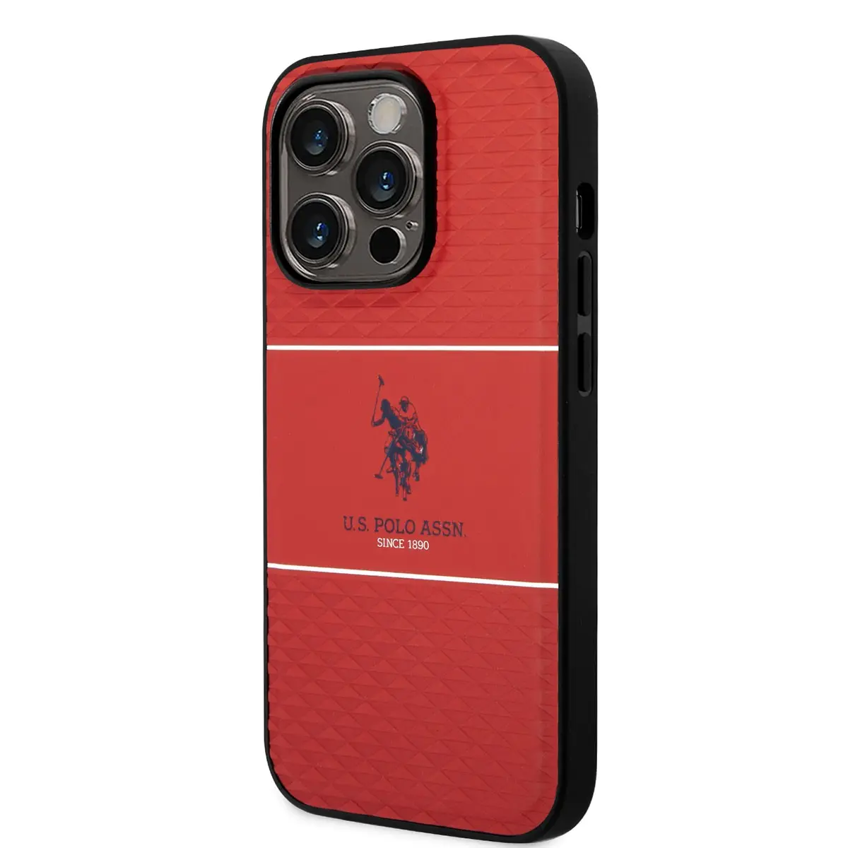 iPhone 14 Pro Deri Şeritli Logo Tasarımlı Kılıf - U.S. Polo Assn.