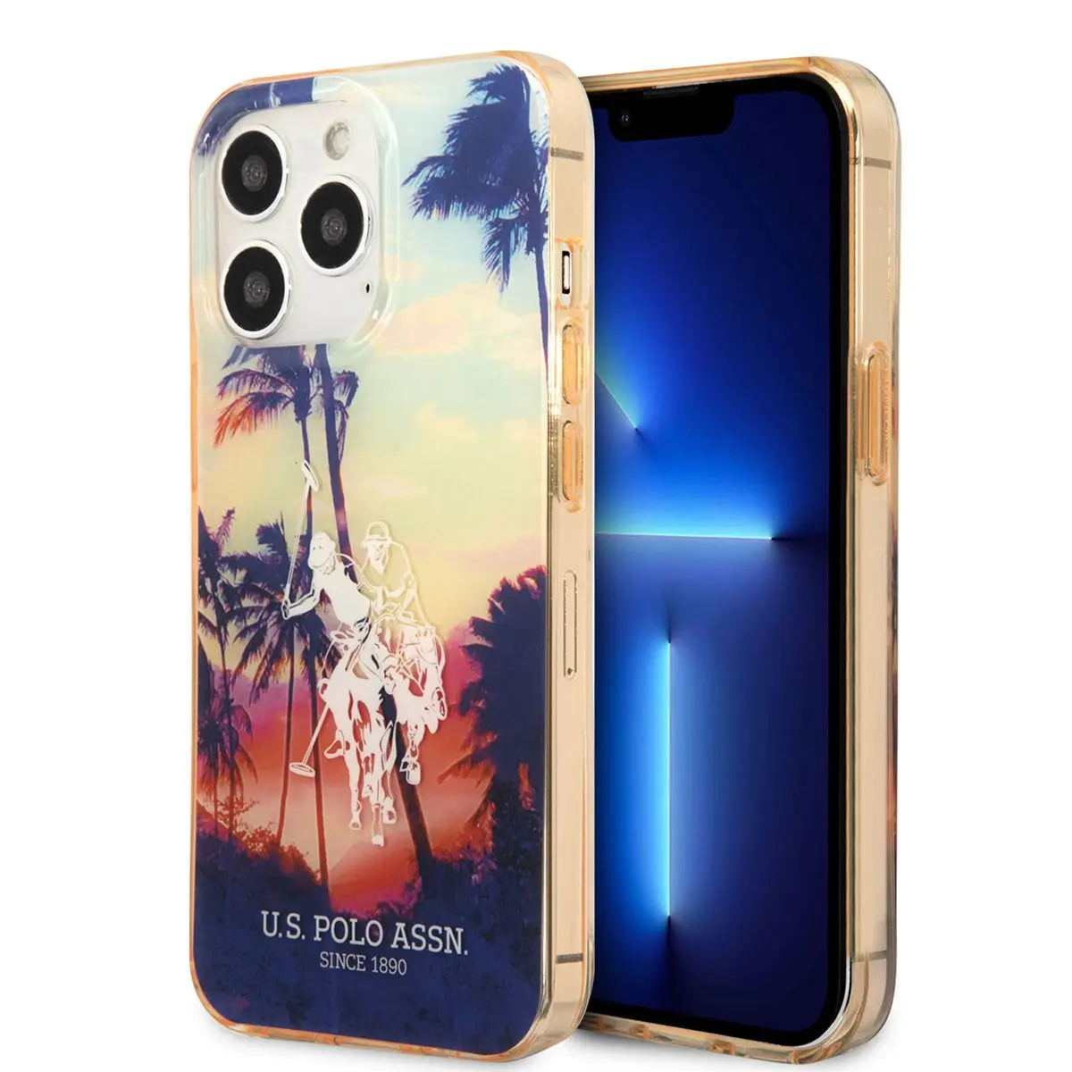 iPhone 14 Pro Renkli Ağaç Baskılı Kılıf - U.S. Polo Assn.