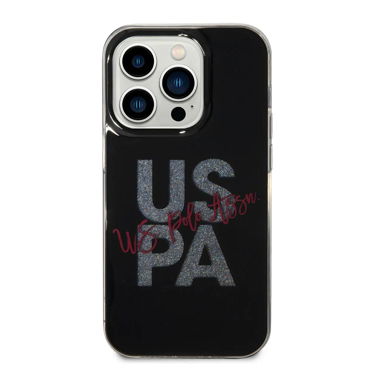 iPhone 14 Pro Simli Parlak Alfabe Tasarım Kılıf - U.S. Polo Assn.