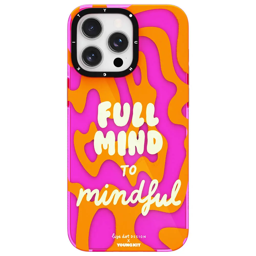iPhone 14 Pro Yazı Desenli Kılıf - Youngkit Mindfulness