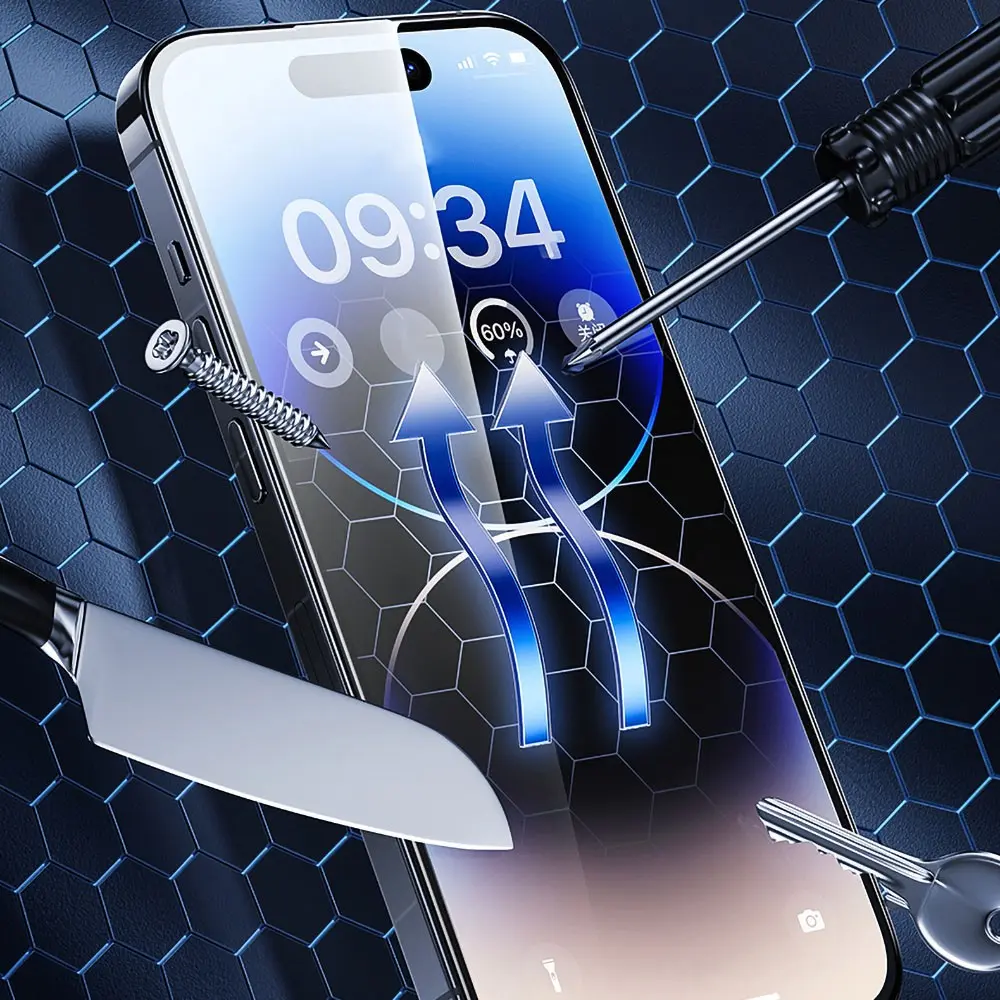 iPhone 14 Pro Max Ekran Koruyucu, Uygulama Aparatlı - Benks V Pro