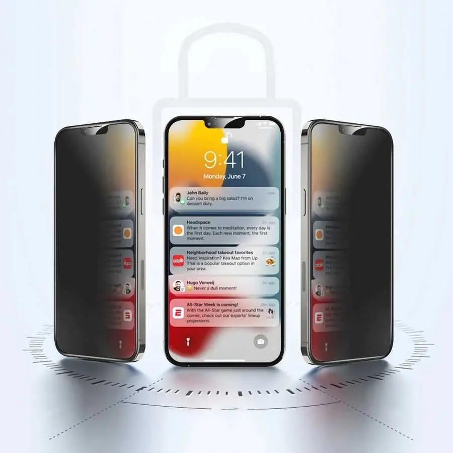 iPhone 14 Pro Max Hayalet Ekran Koruyucu - Davin Privacy Seramik