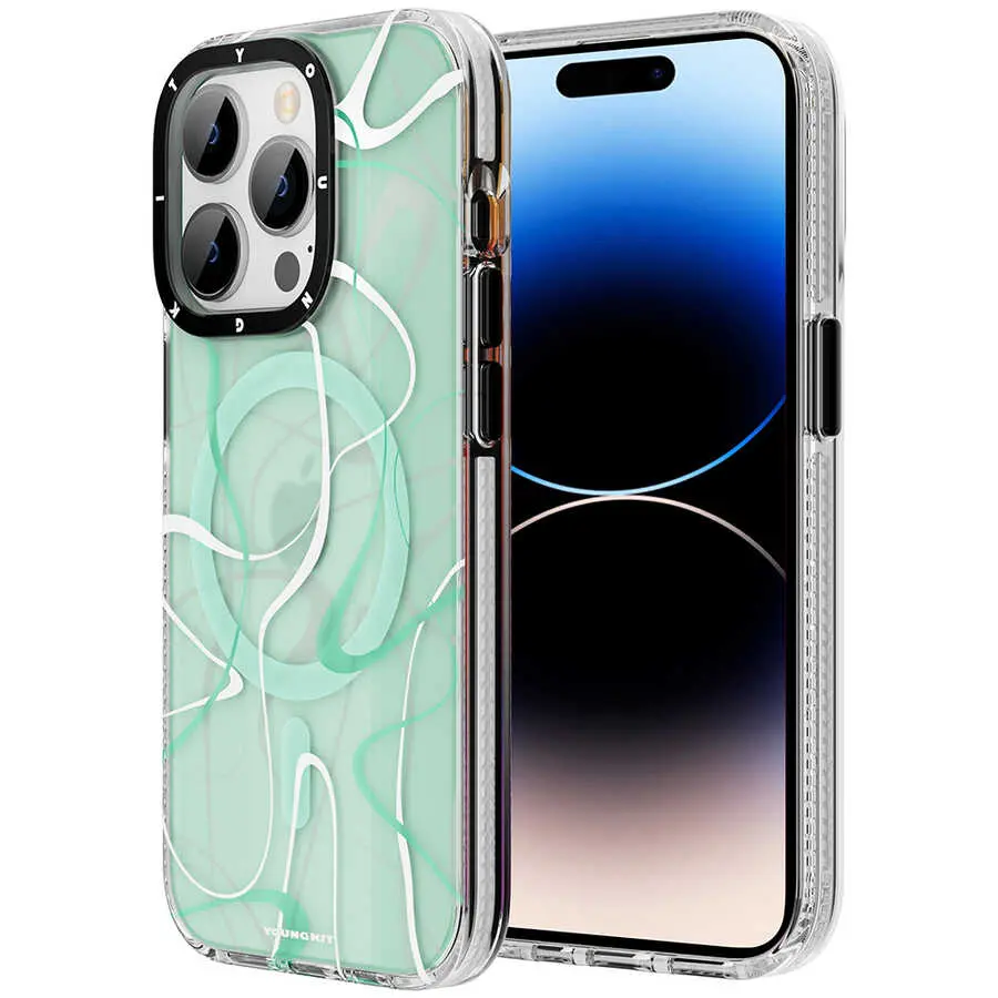 iPhone 14 Pro Max MagSafe Uyumlu Kılıf - Youngkit Water-Ink Serisi