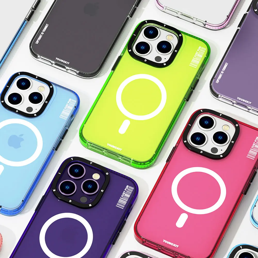 iPhone 14 Pro Max MagSafe Uyumlu Şeffaf Kılıf - Youngkit Crystal Color