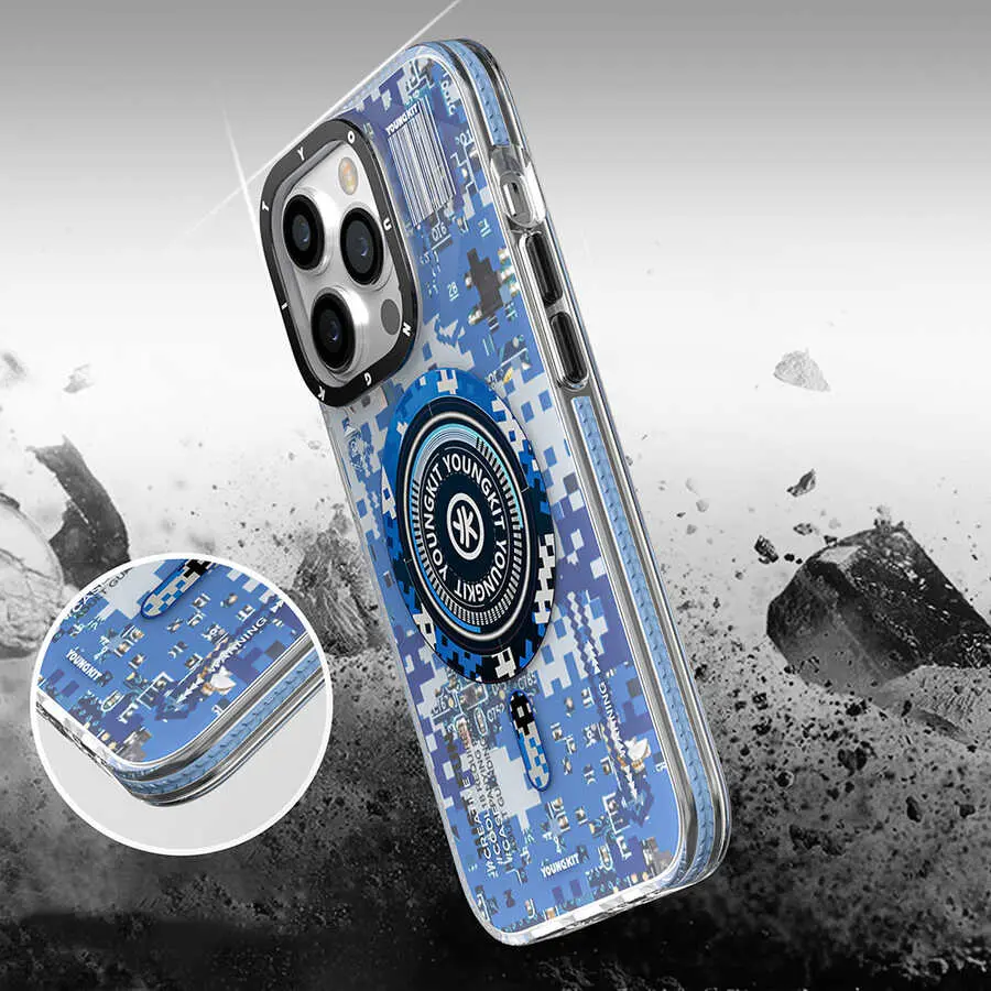 iPhone 14 Pro Max MagSafe Uyumlu Kamuflaj Kılıf - YoungKit