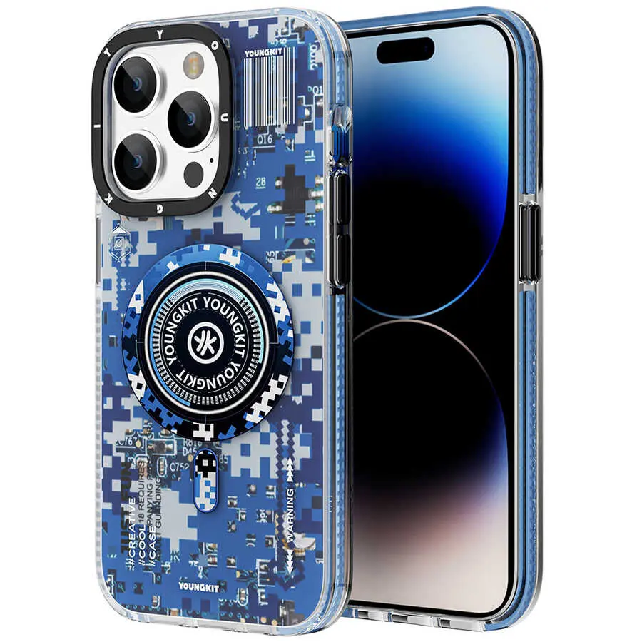 iPhone 14 Pro Max MagSafe Uyumlu Kamuflaj Kılıf - YoungKit